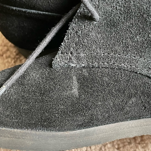 Lucky Brand Leather Suede Black Lace Up Ankle Booties - Picture 10 of 10